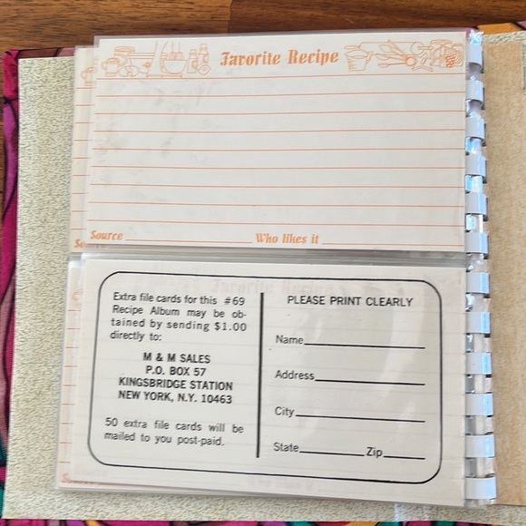Vintage Retro Cloth Covered Recipe Card Holder Book~Hong Kong - Picture 4 of 7
